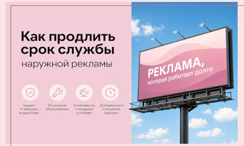 Как продлить срок службы наружной рекламы в  Тюмени